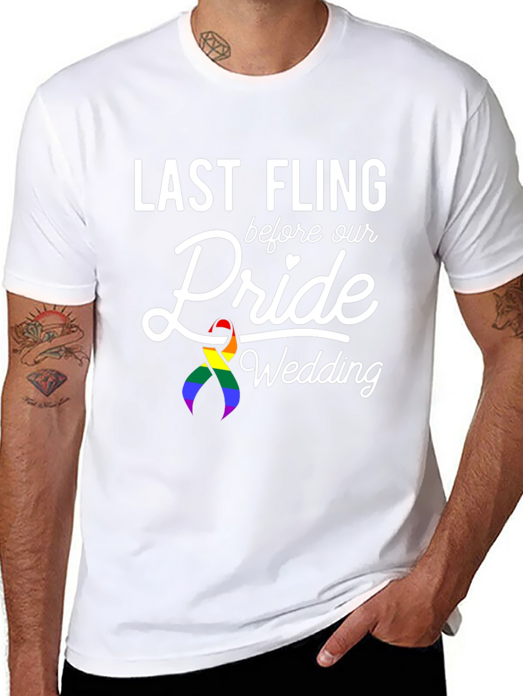 Last Fling Pride Wedding T-Shirt