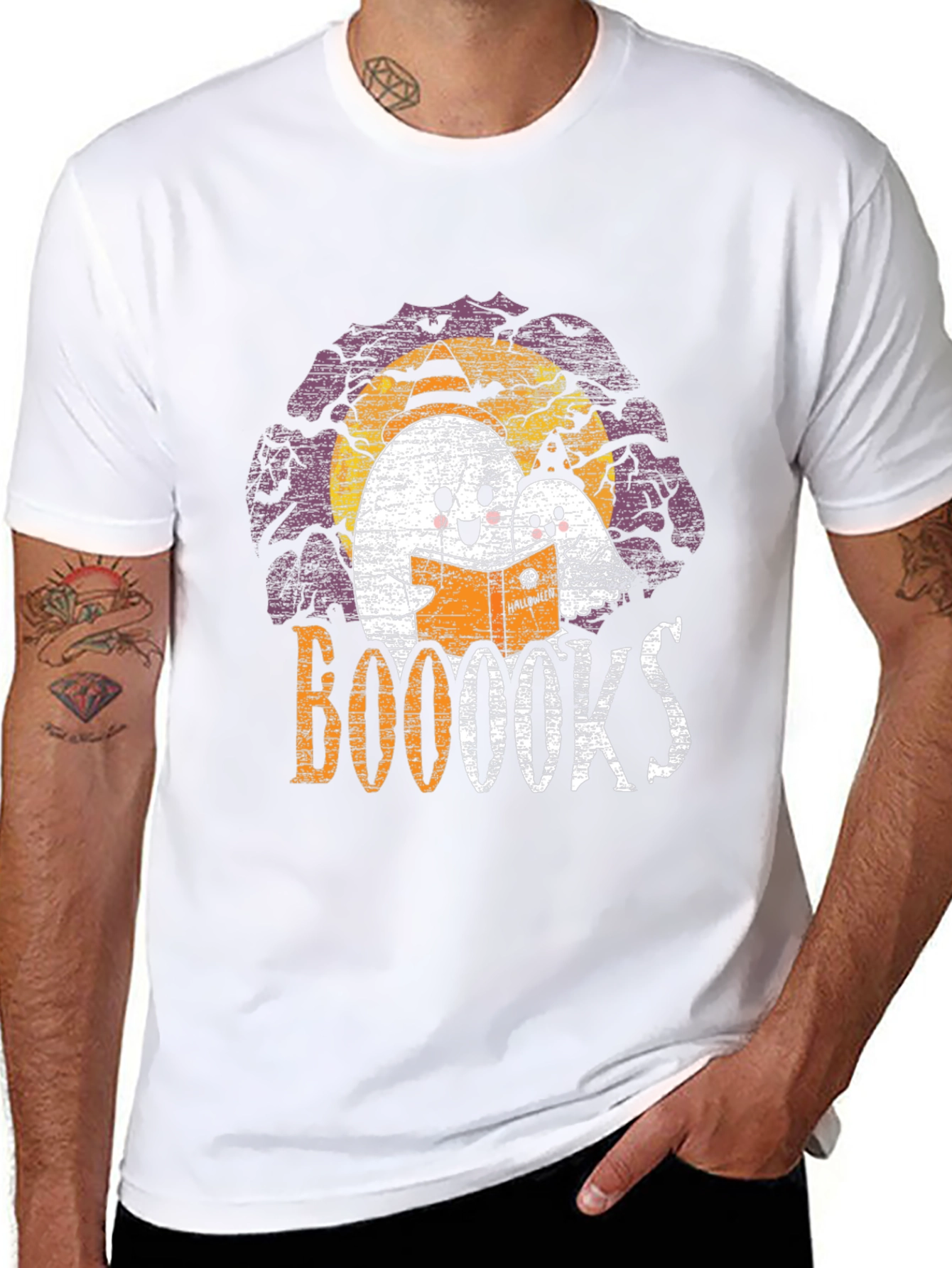 Booooks! Halloween Ghost Reading T-Shirt