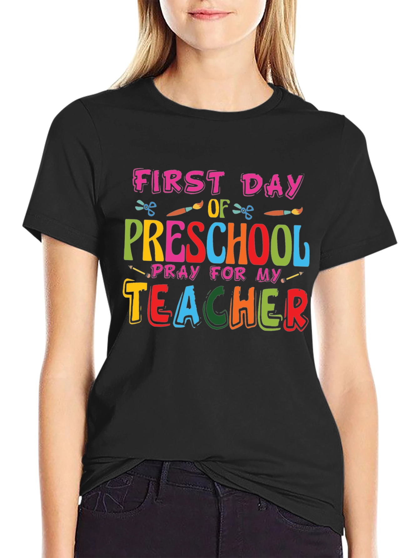 First Day of Preschool Teacher Graphic Tee
