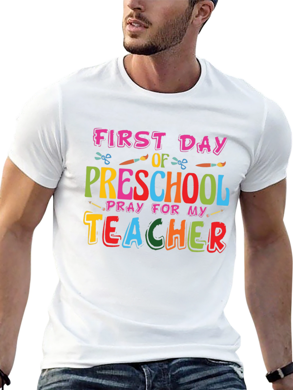 First Day of Preschool Teacher Graphic Tee