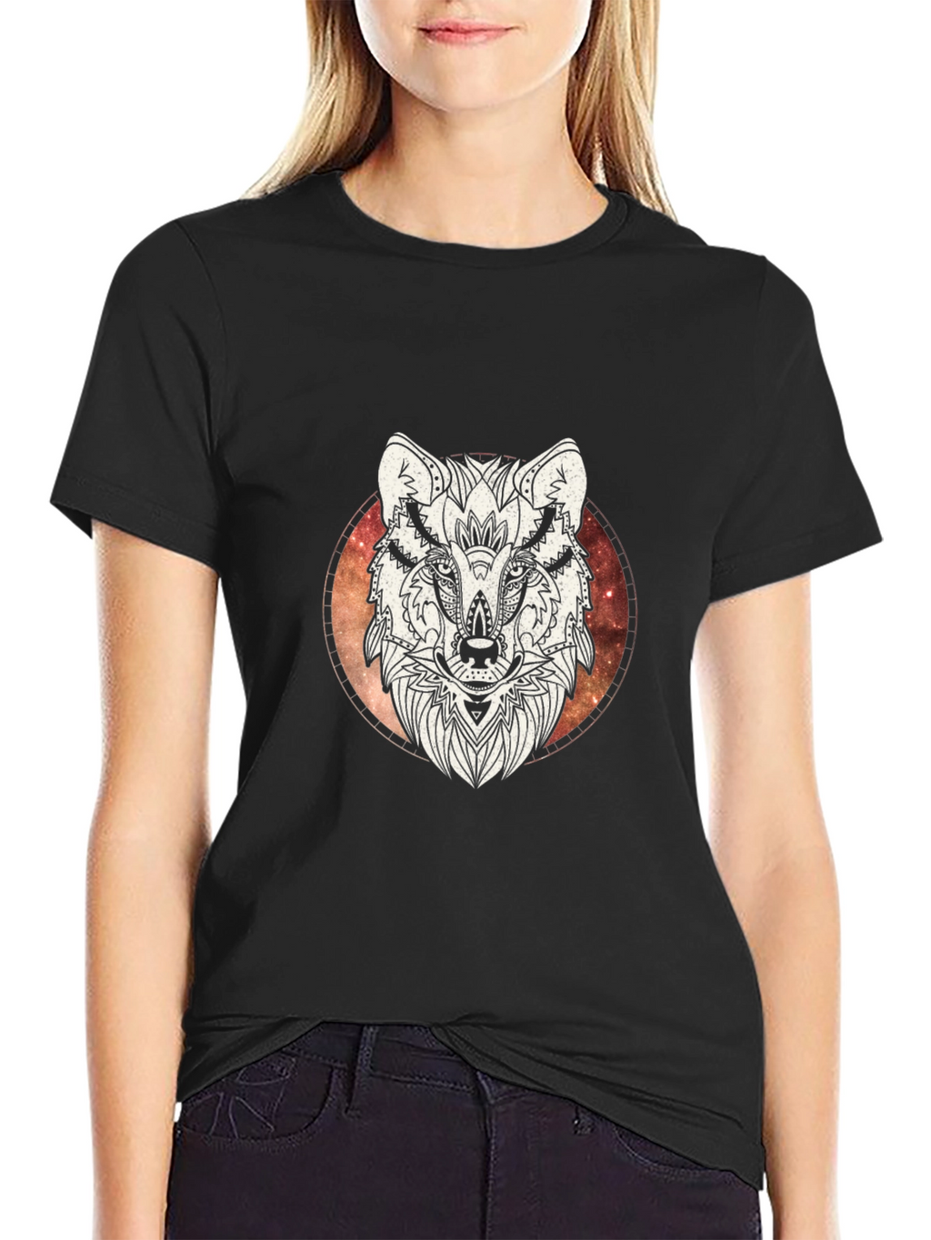 Wolf Graphic T-Shirt - Mens Black Tee