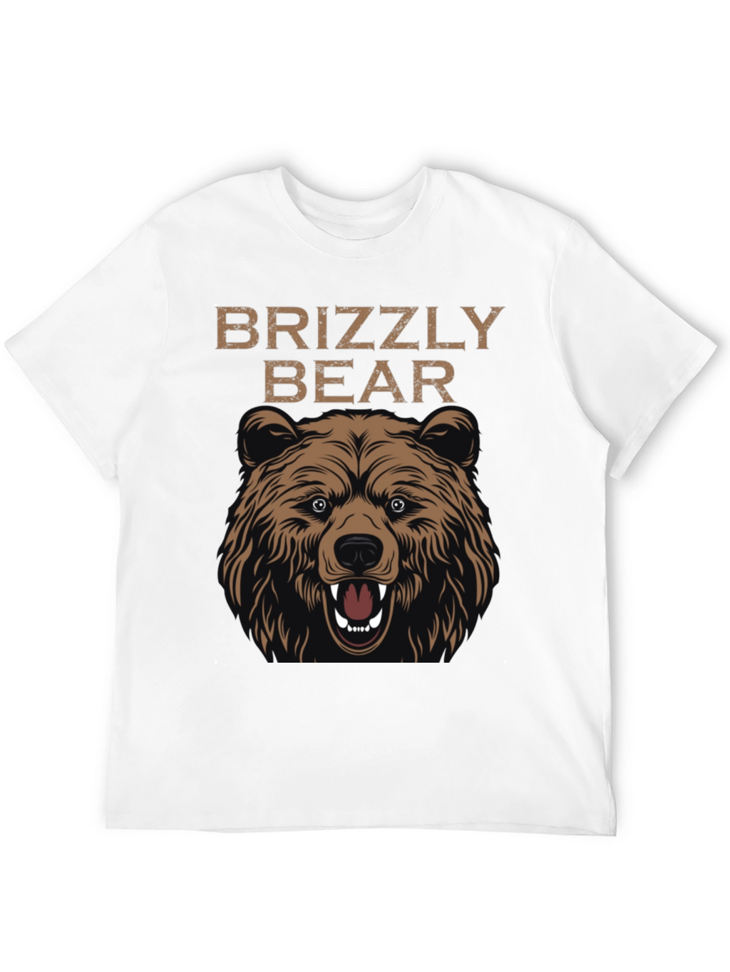 Grizzly Bear Graphic Print T-Shirt - Mens Black Tee