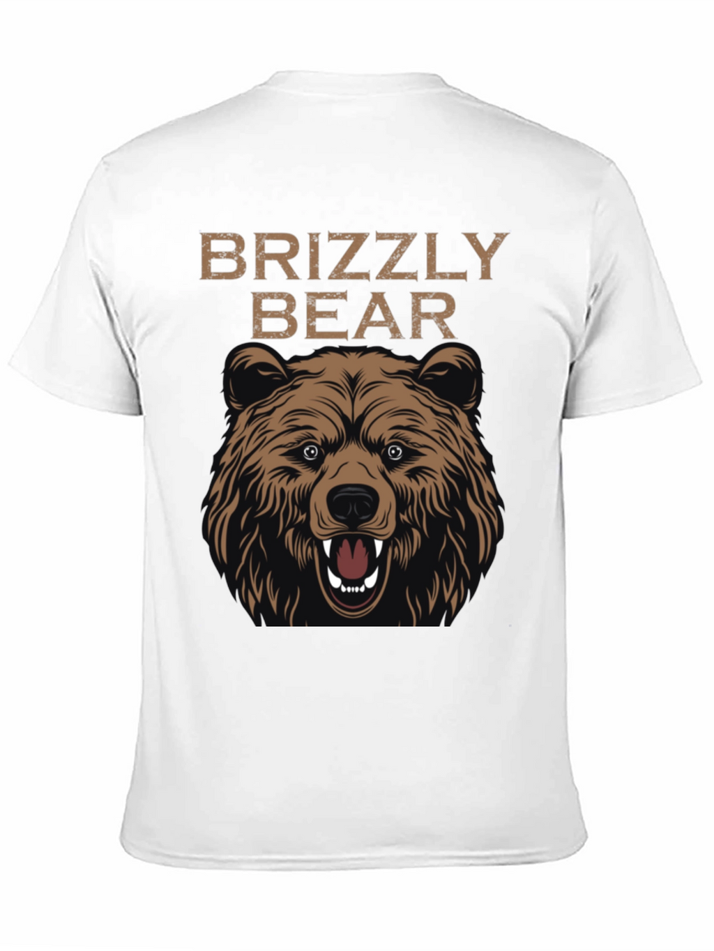Grizzly Bear Graphic Print T-Shirt - Mens Black Tee