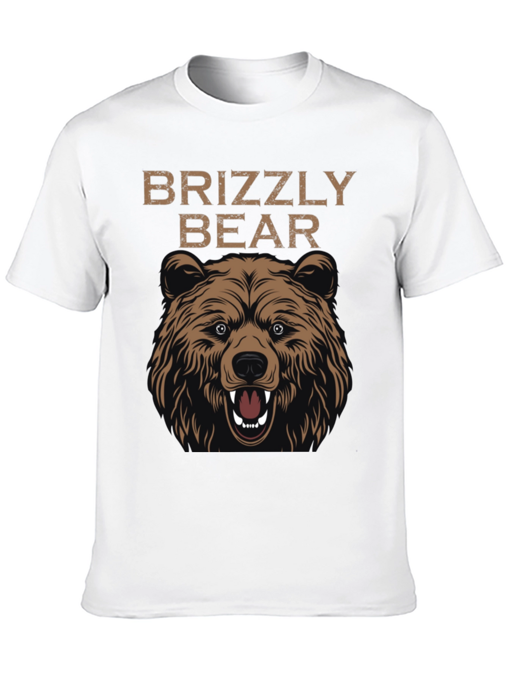 Grizzly Bear Graphic Print T-Shirt - Mens Black Tee