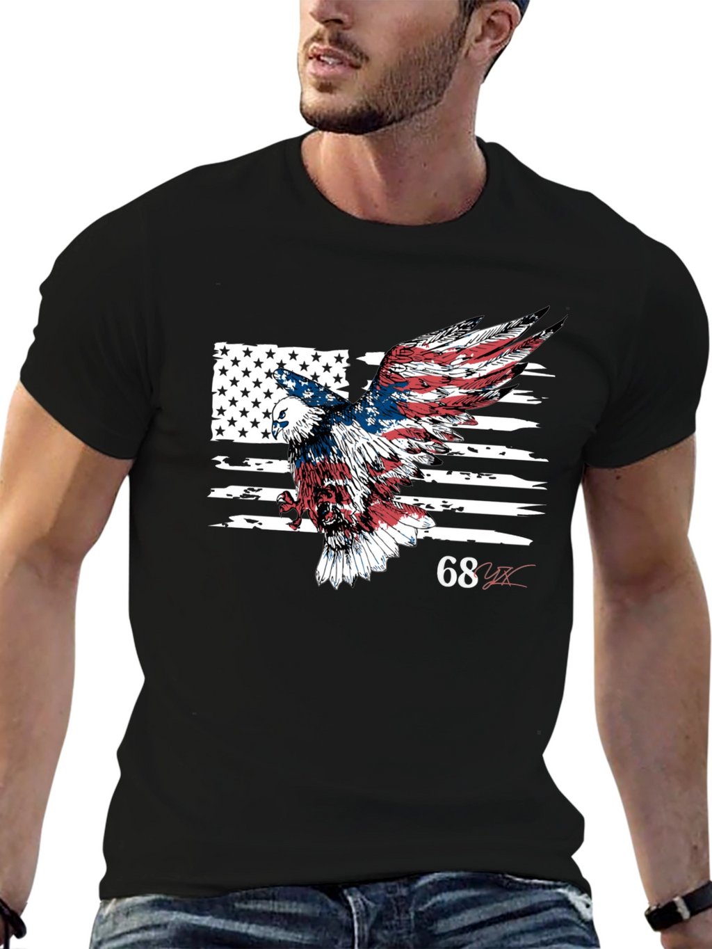 Patriotic Eagle Flag Graphic Tee