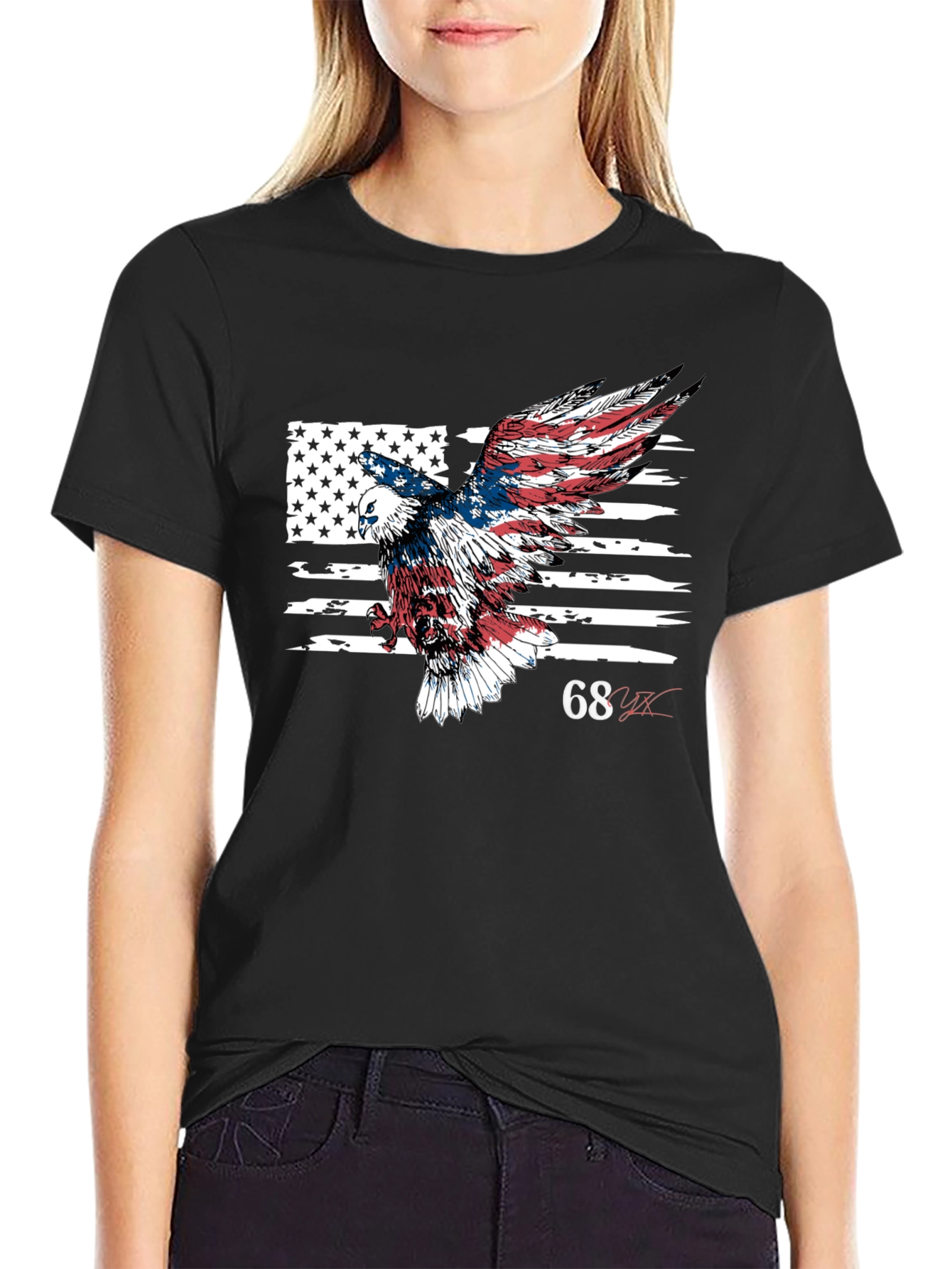 Patriotic Eagle Flag Graphic Tee