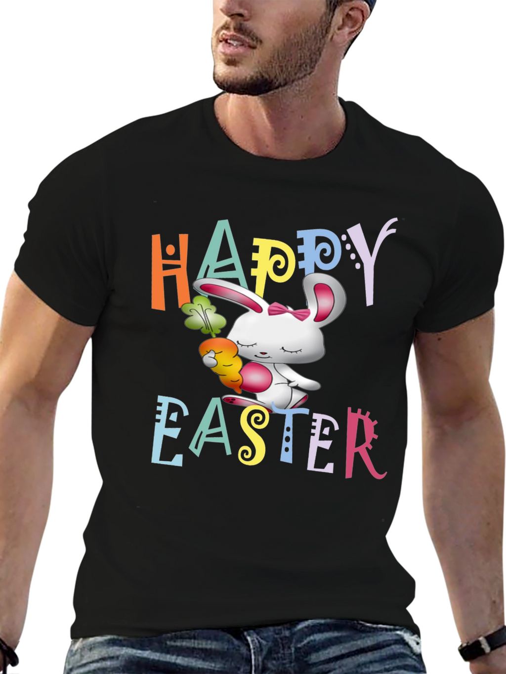 Happy Easter Bunny Graphic T-Shirt
