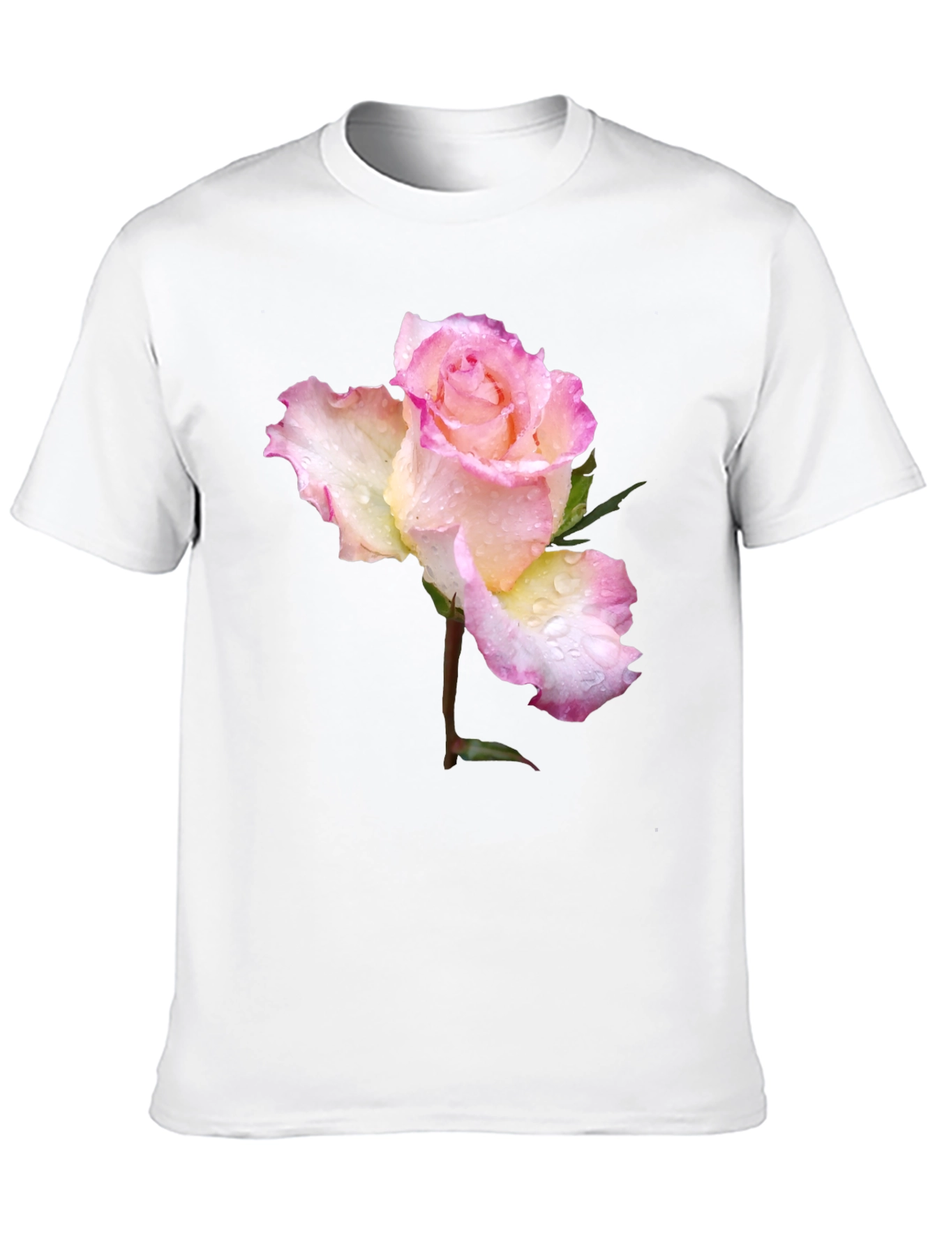 Rose Blossom Graphic T-Shirt - Elegant Floral Design