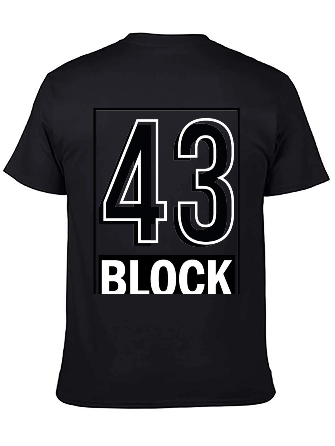 43 Block Graphic Tee - Stylish & Trendy
