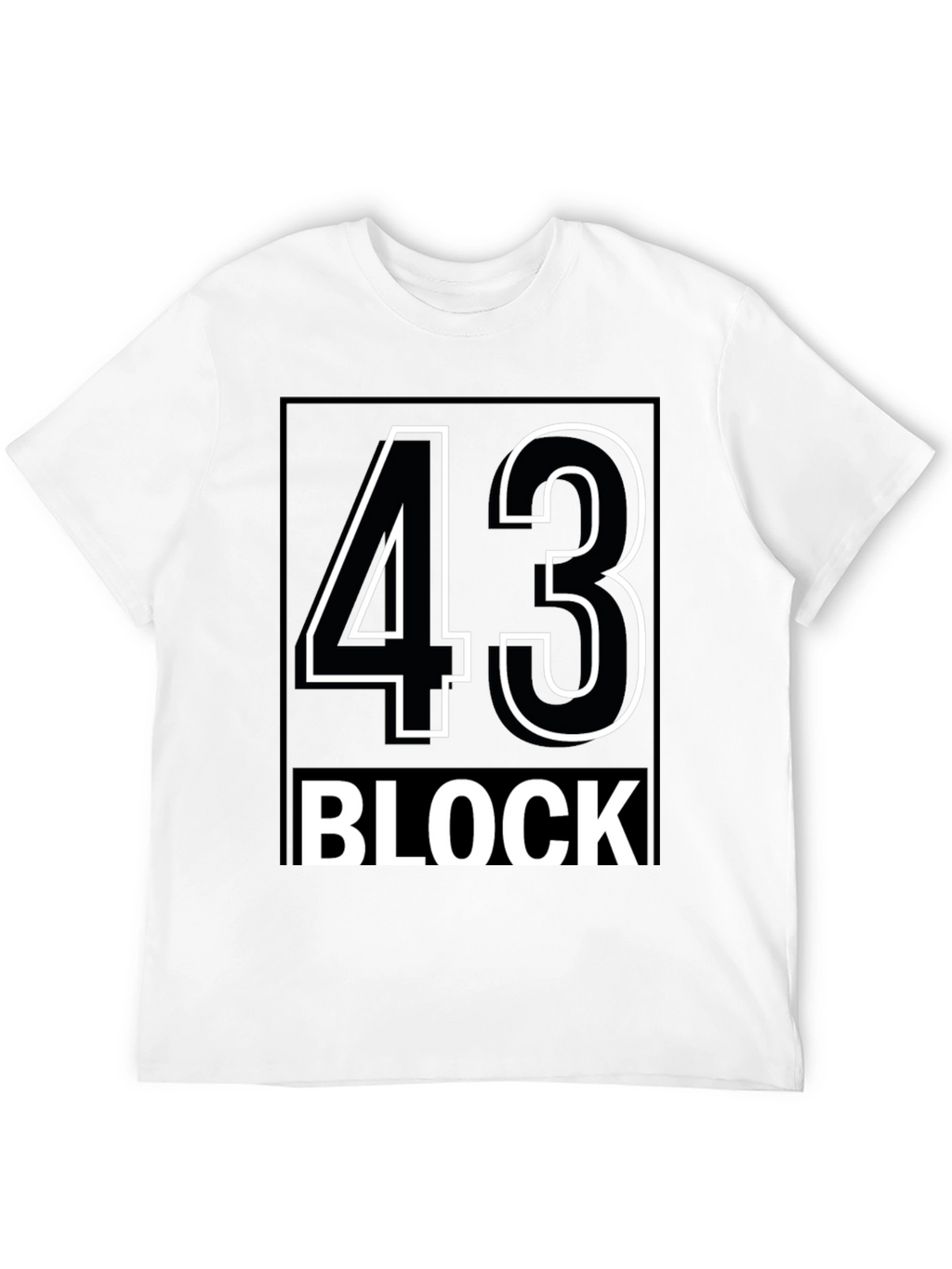 43 Block Graphic Tee - Stylish & Trendy