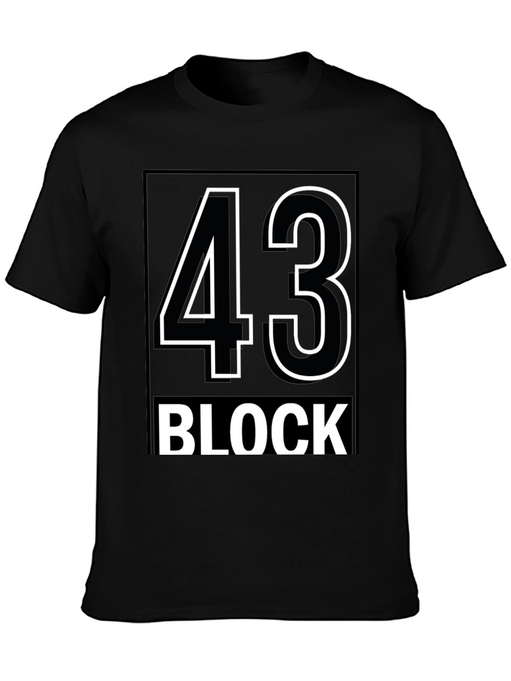 43 Block Graphic Tee - Stylish & Trendy