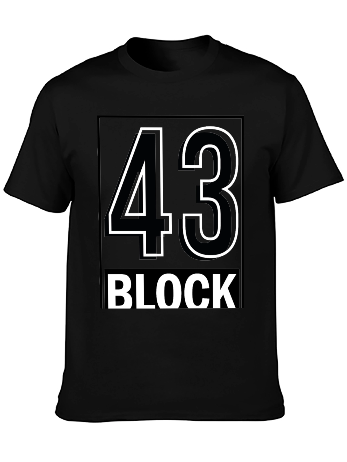 43 Block Graphic Tee - Stylish & Trendy