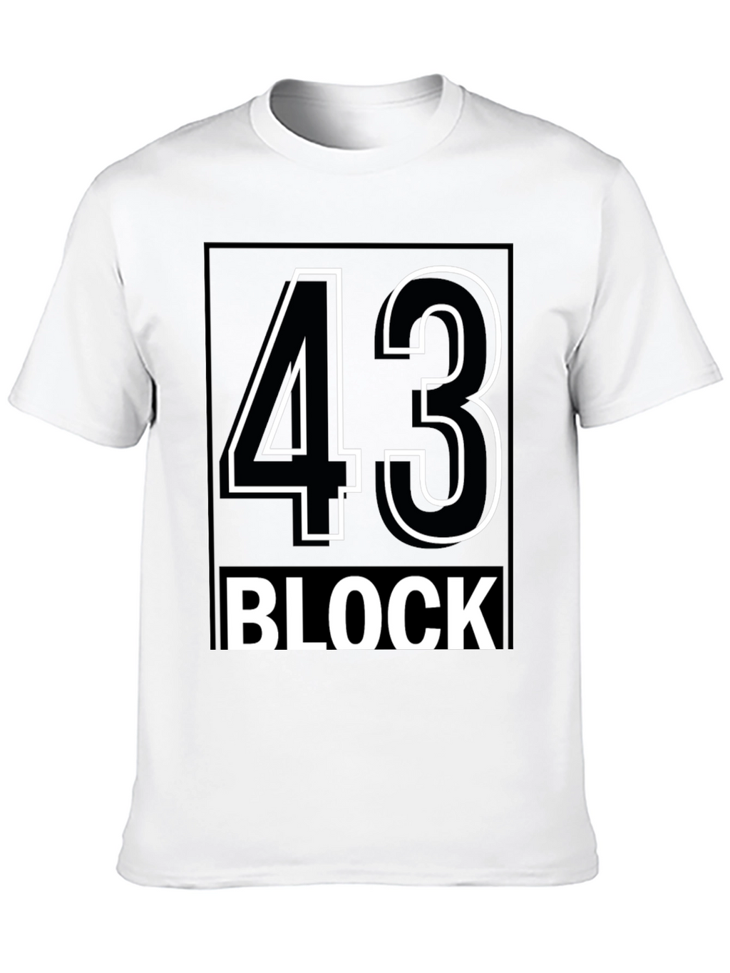 43 Block Graphic Tee - Stylish & Trendy