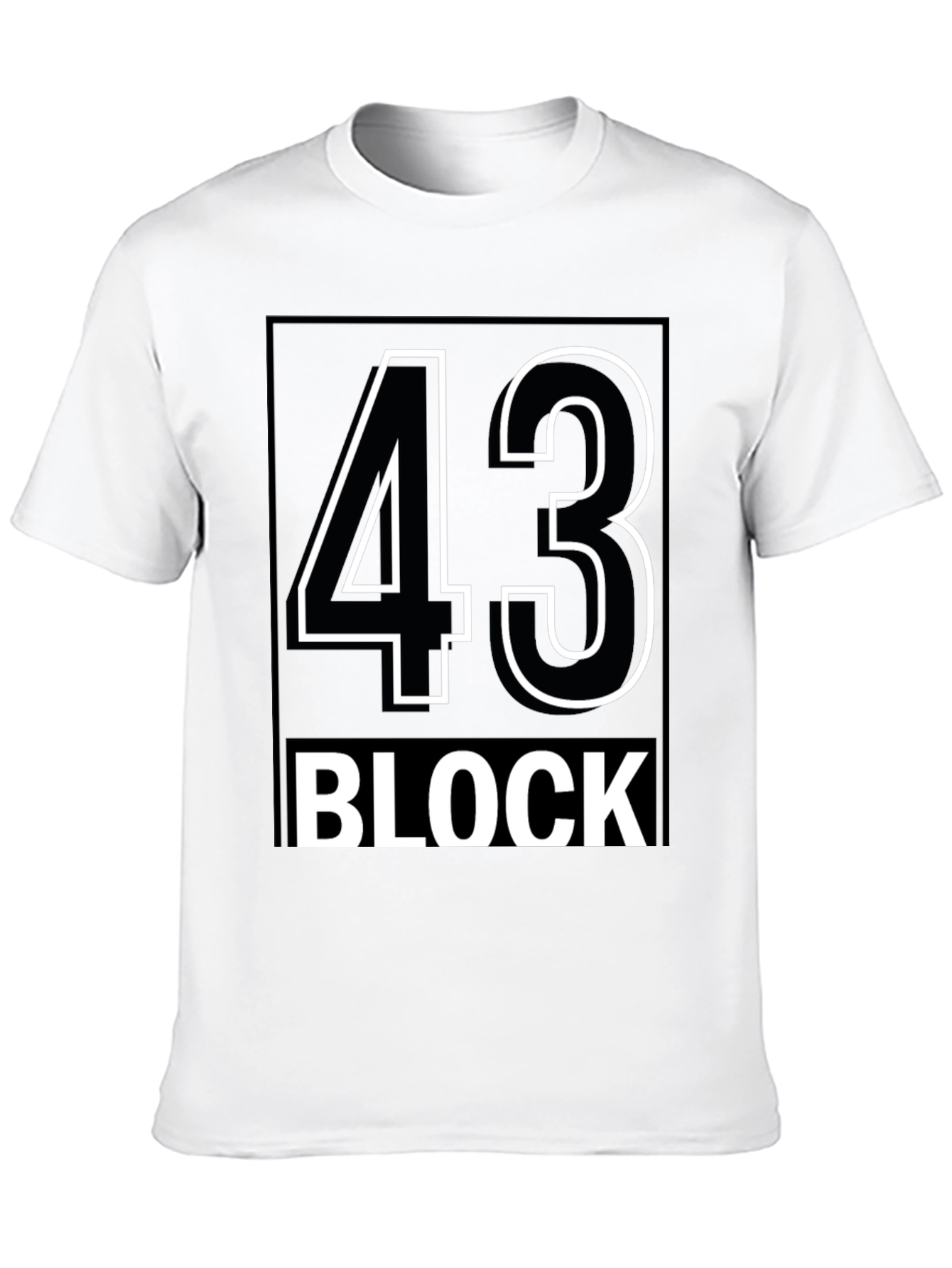 43 Block Graphic Tee - Stylish & Trendy
