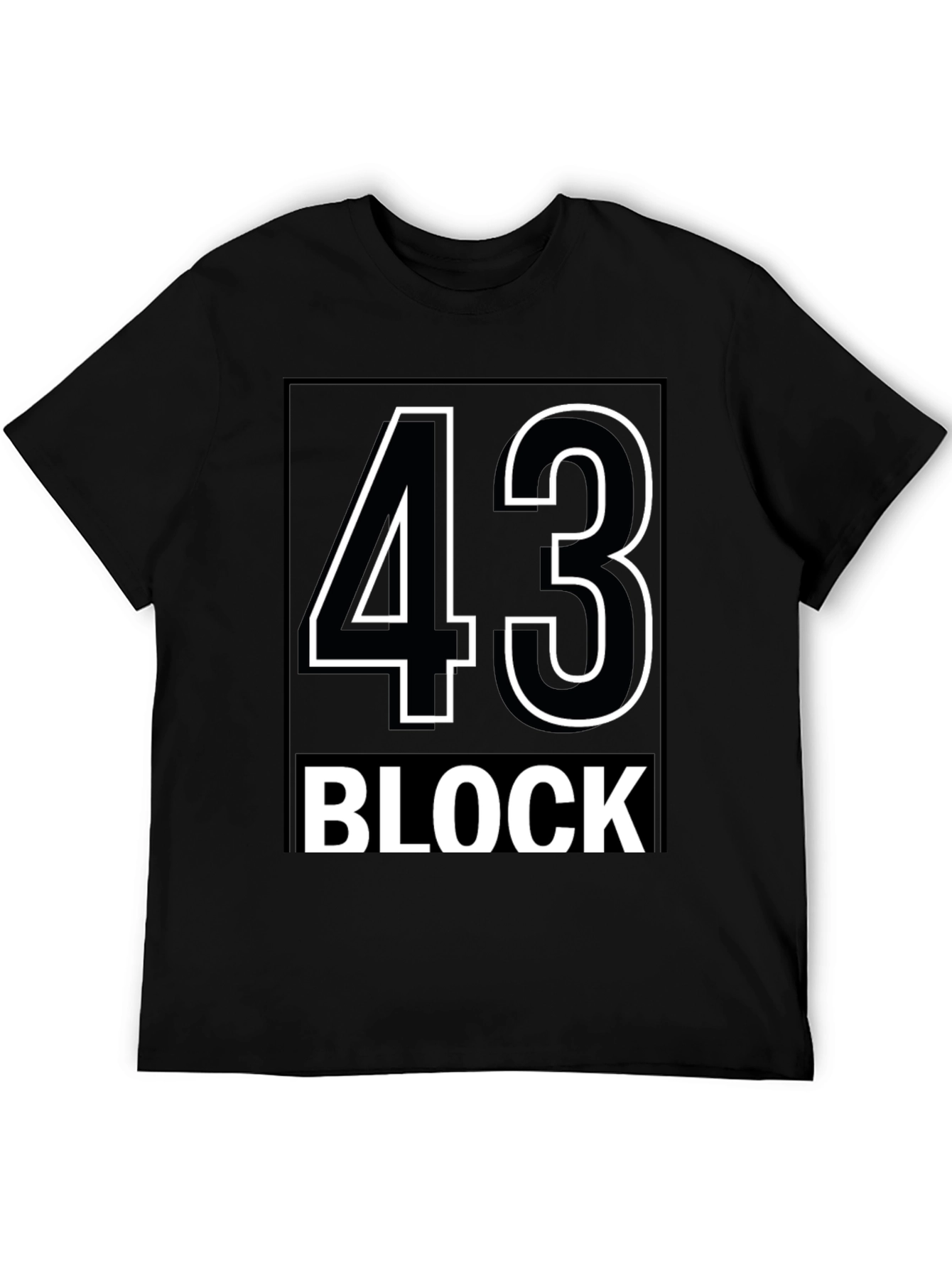 43 Block Graphic Tee - Stylish & Trendy