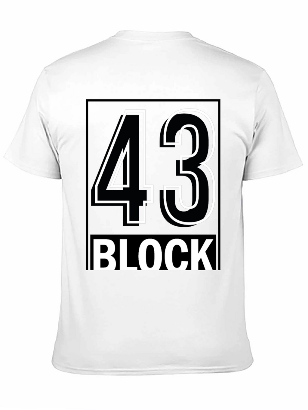 43 Block Graphic Tee - Stylish & Trendy