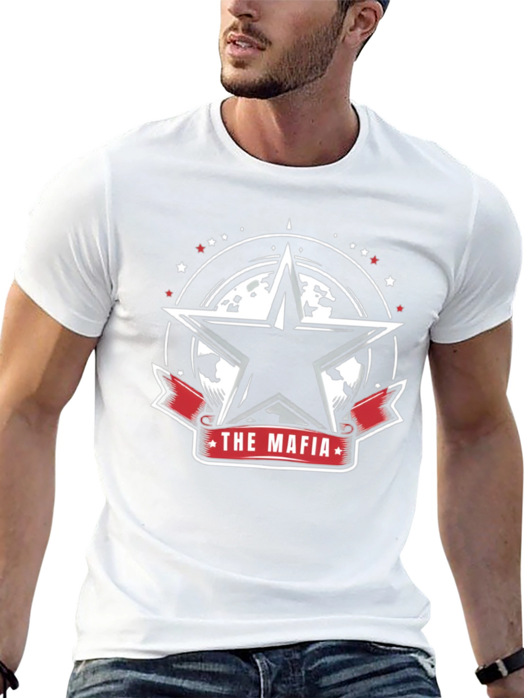 The Mafia Star Graphic T-Shirt - Cool Design