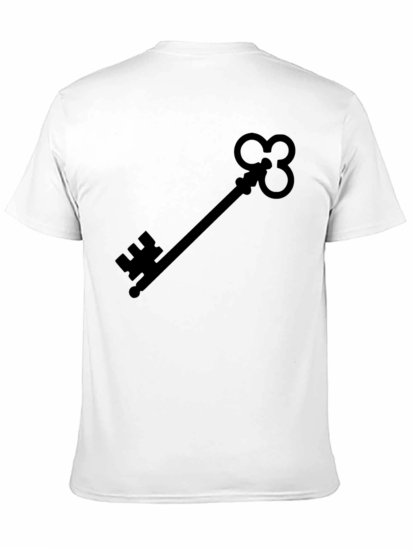Skeleton Key Graphic Tee - Black Cotton Shirt