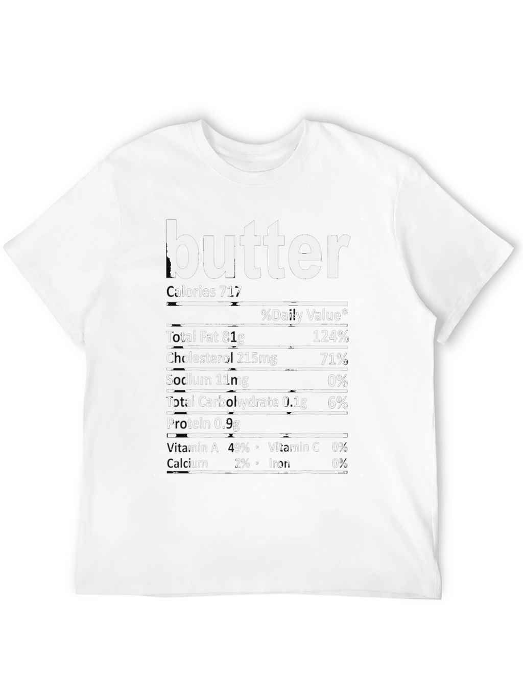 Butter Nutrition Facts T-Shirt - Funny Food Tee