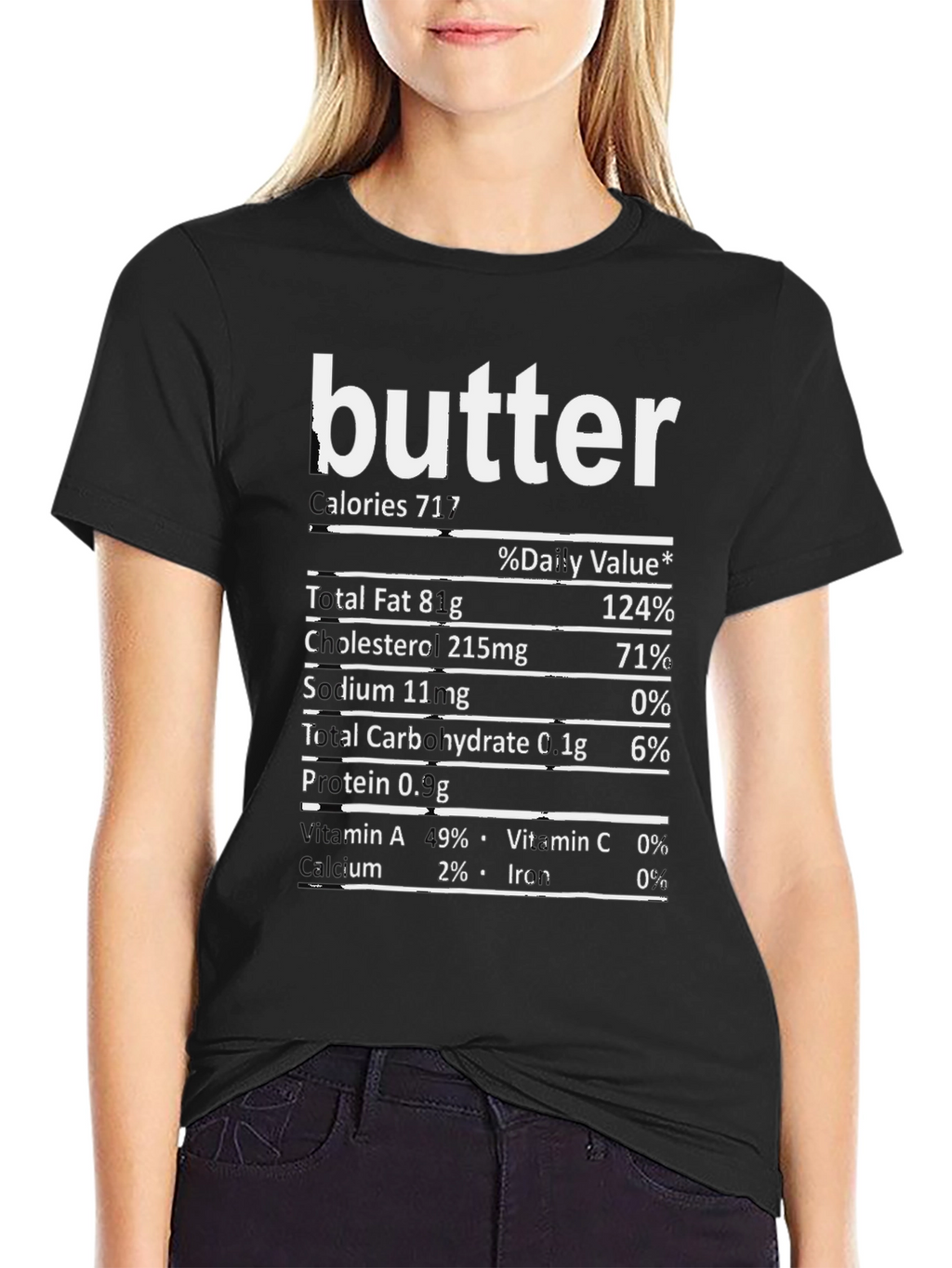 Butter Nutrition Facts T-Shirt - Funny Food Tee