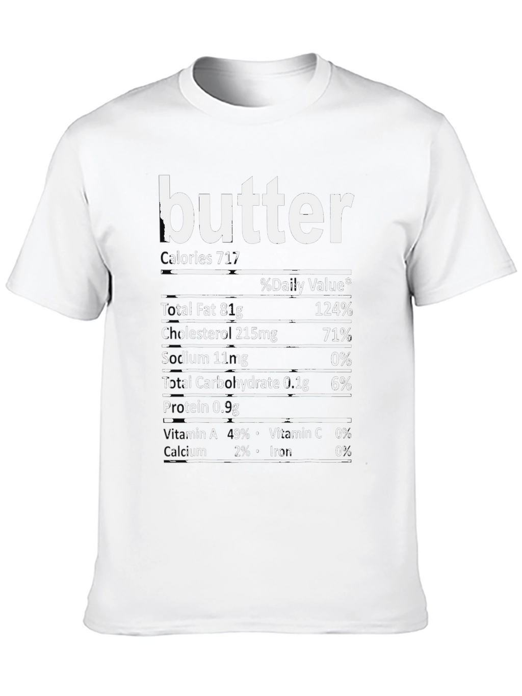 Butter Nutrition Facts T-Shirt - Funny Food Tee
