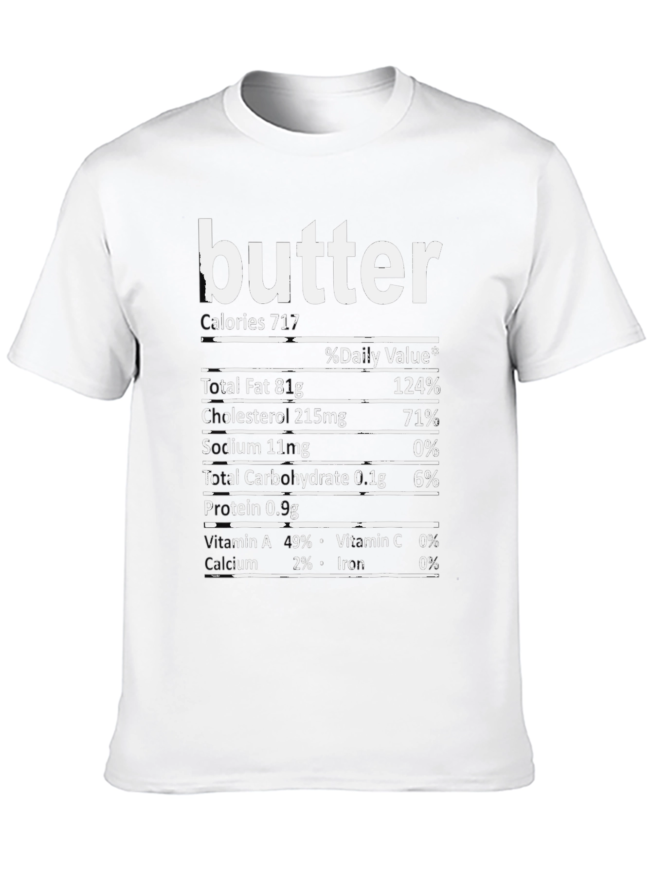 Butter Nutrition Facts T-Shirt - Funny Food Tee
