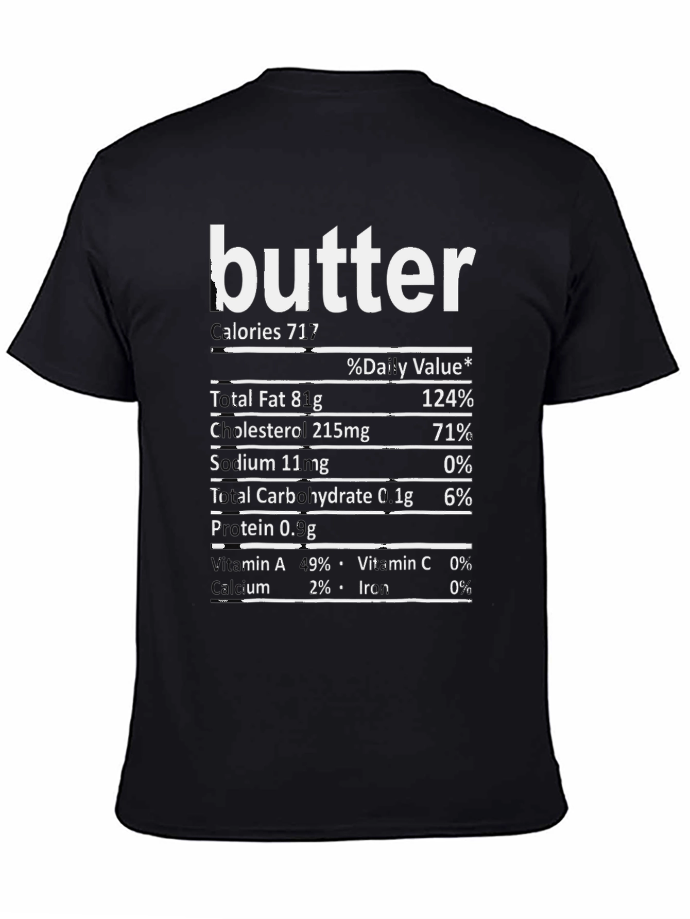 Butter Nutrition Facts T-Shirt - Funny Food Tee