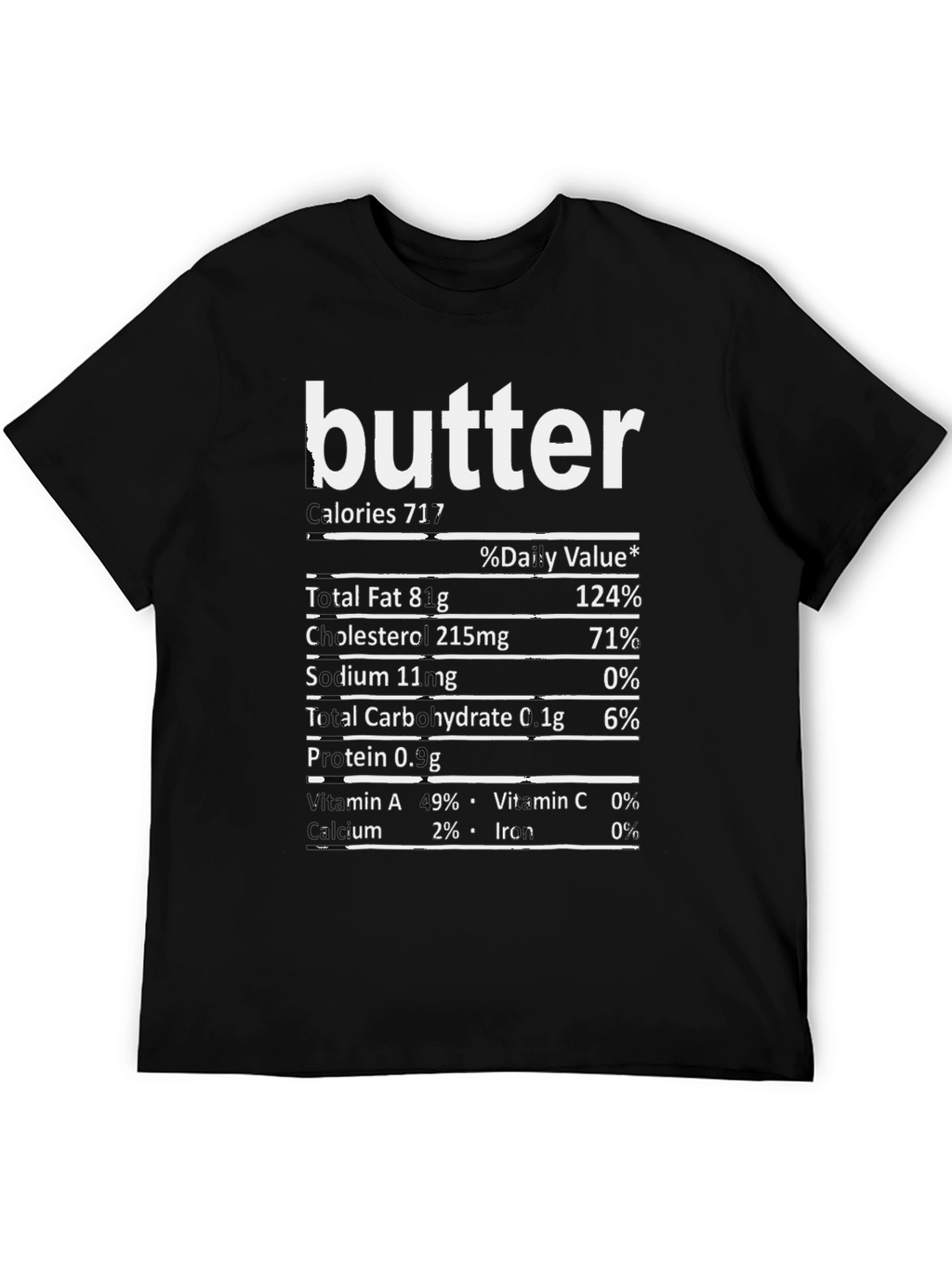 Butter Nutrition Facts T-Shirt - Funny Food Tee