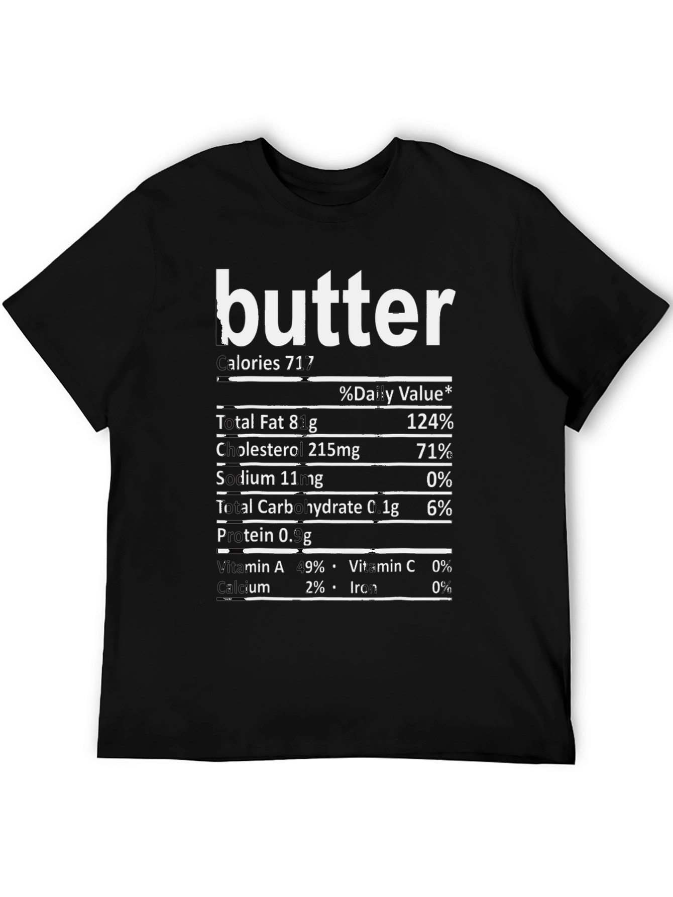 Butter Nutrition Facts T-Shirt - Funny Food Tee