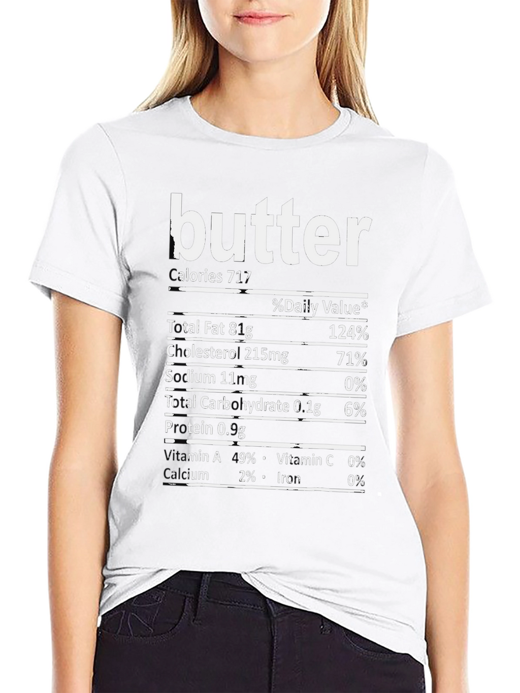 Butter Nutrition Facts T-Shirt - Funny Food Tee