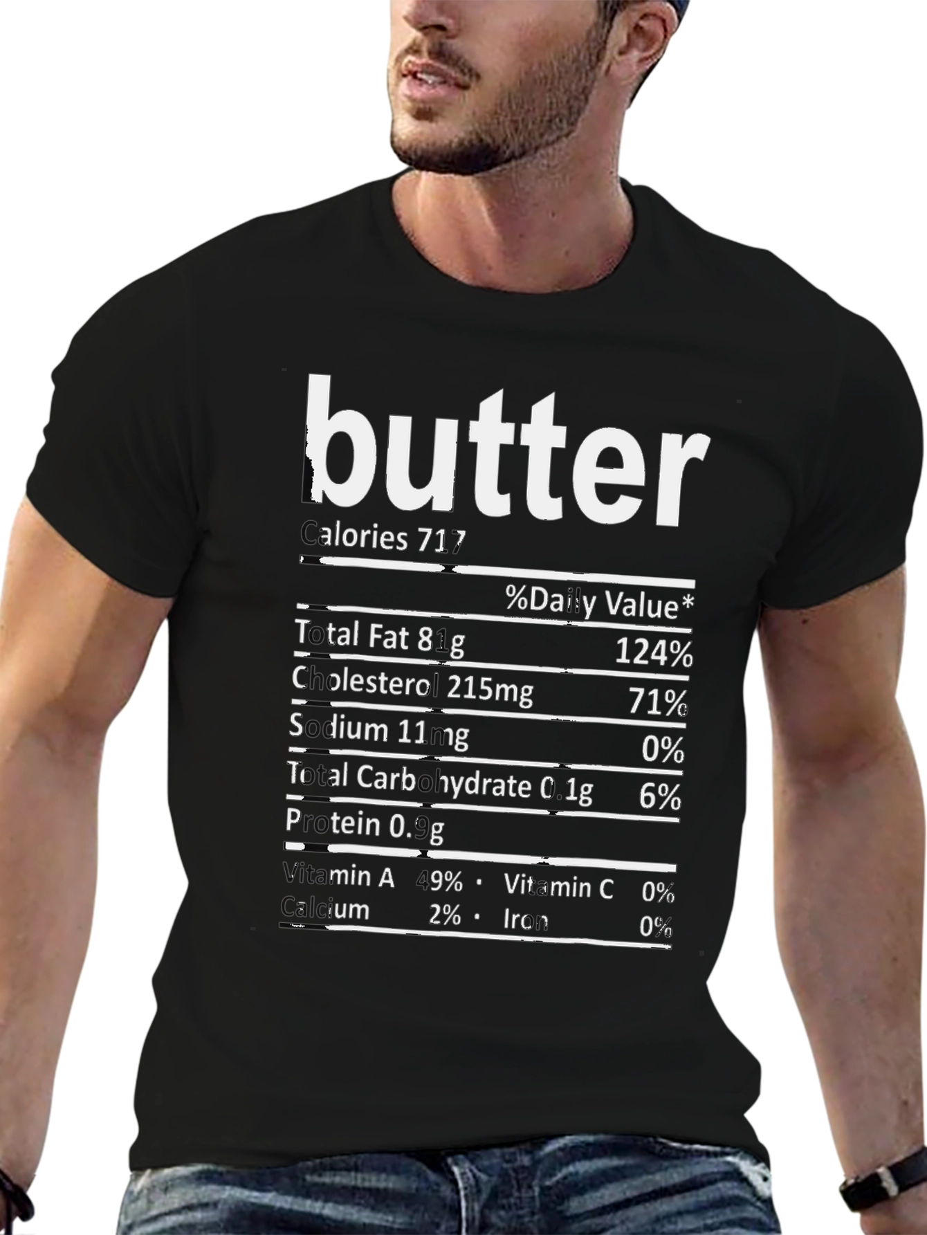Butter Nutrition Facts T-Shirt - Funny Food Tee
