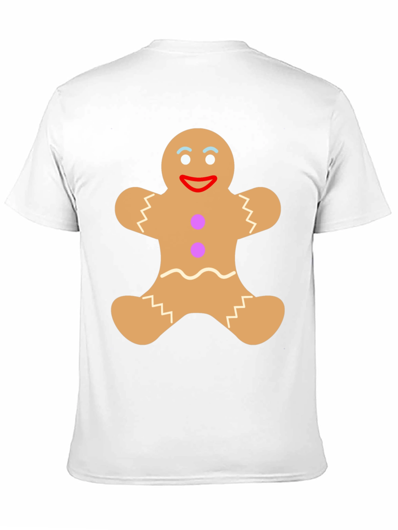 Gingerbread Man Graphic Tee - Festive Black T-Shirt