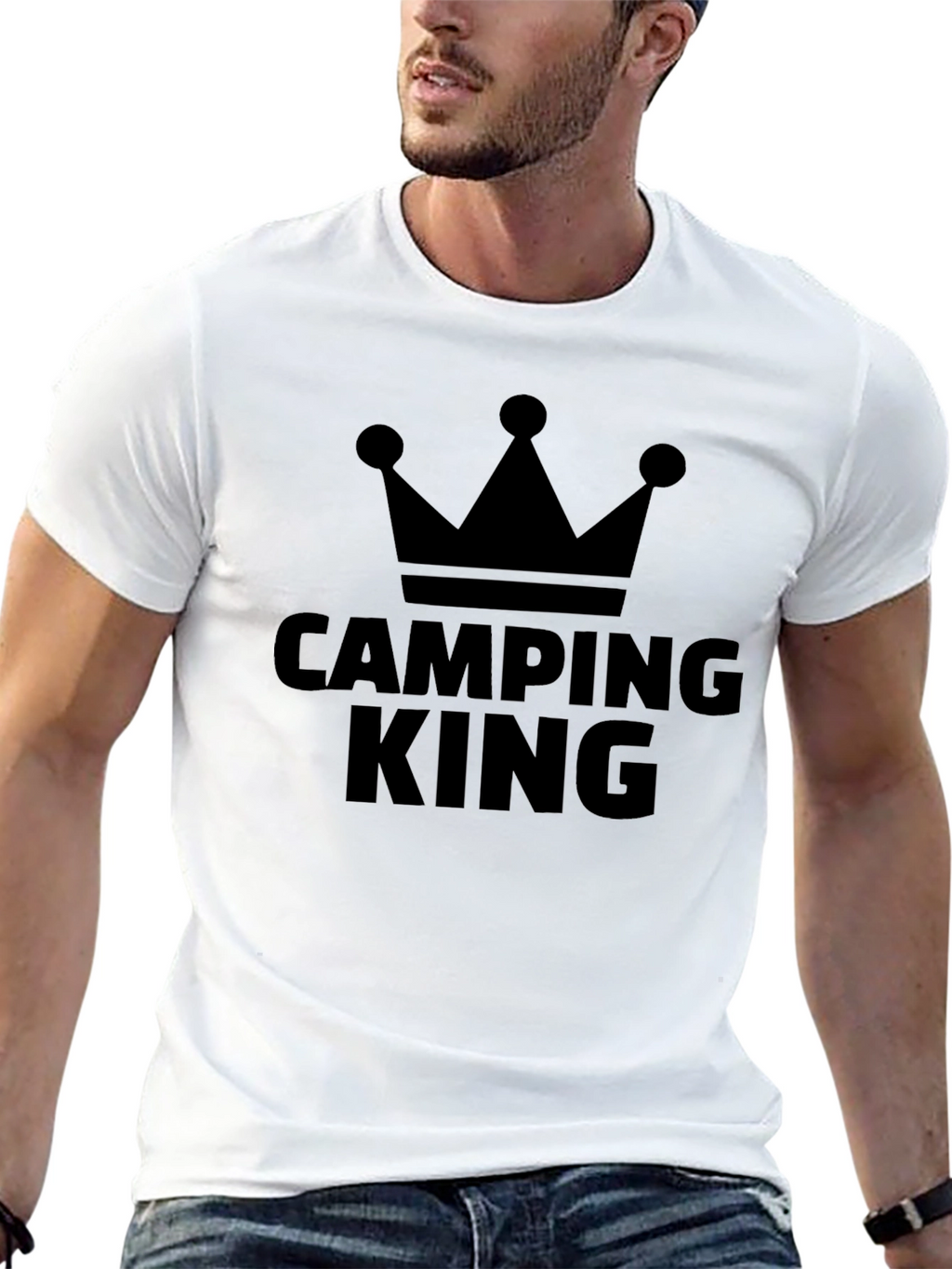 Camping King Black T-Shirt