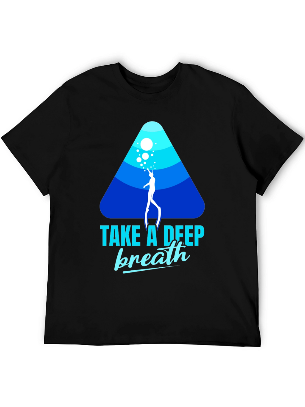 Diver Graphic Black T-Shirt - Take a Deep Breath