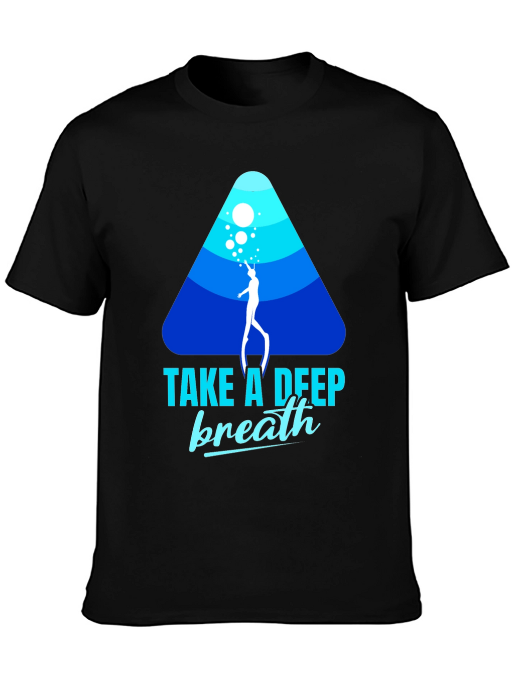 Diver Graphic Black T-Shirt - Take a Deep Breath