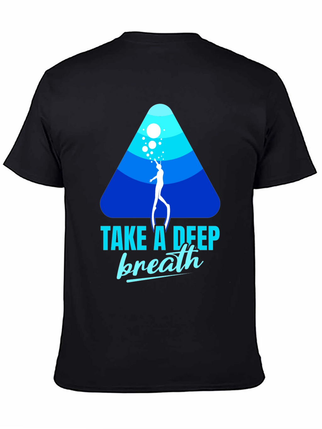 Diver Graphic Black T-Shirt - Take a Deep Breath