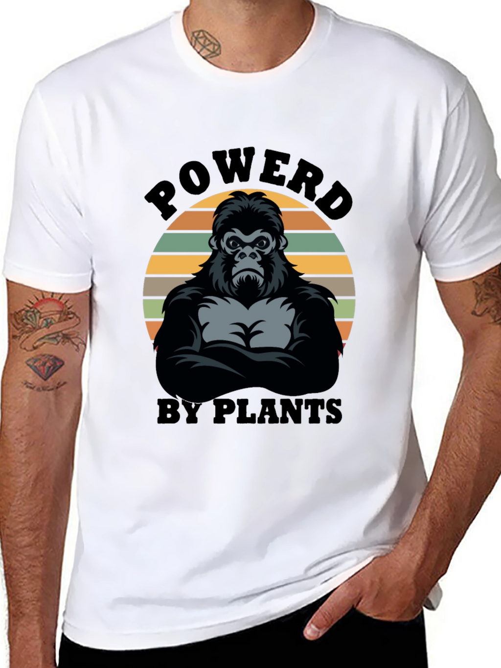 Powered By Plants Gorilla Graphic Tee