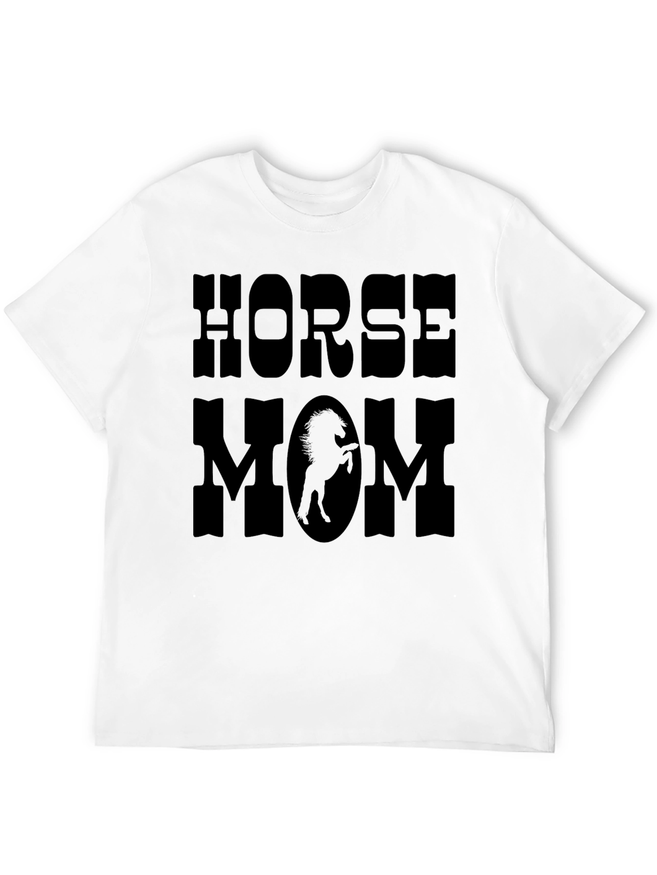 Horse Mom Graphic Print T-Shirt