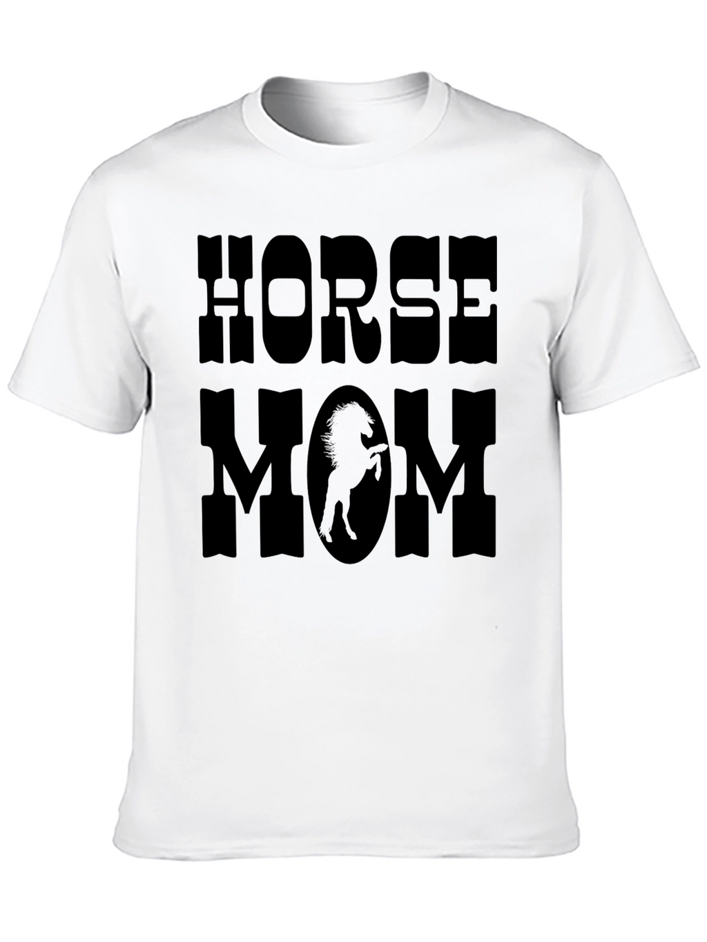 Horse Mom Graphic Print T-Shirt
