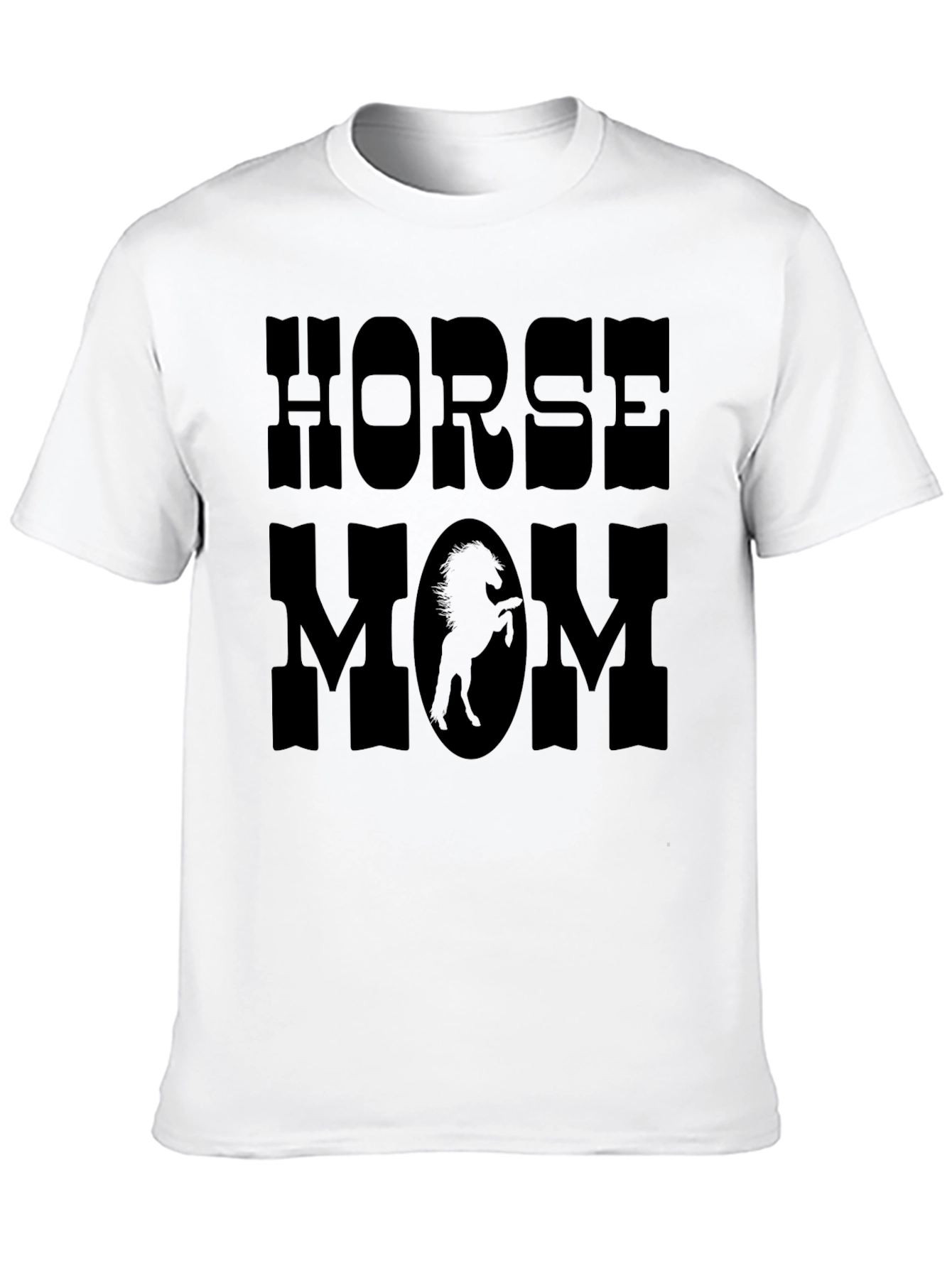 Horse Mom Graphic Print T-Shirt