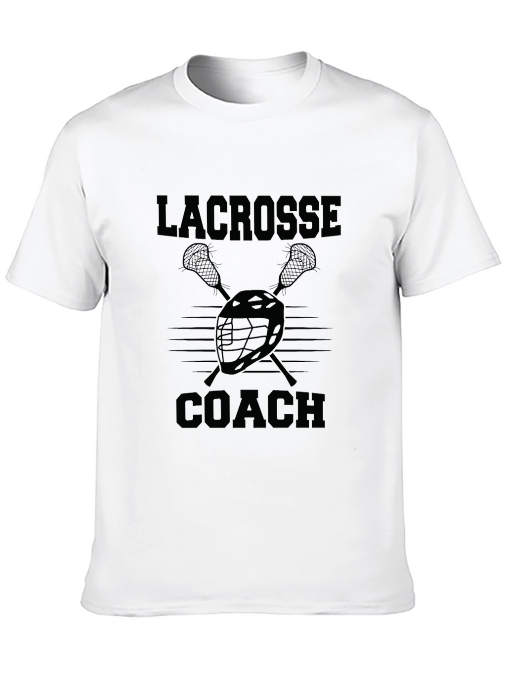 Lacrosse Coach Graphic Tee - Black Cotton T-Shirt