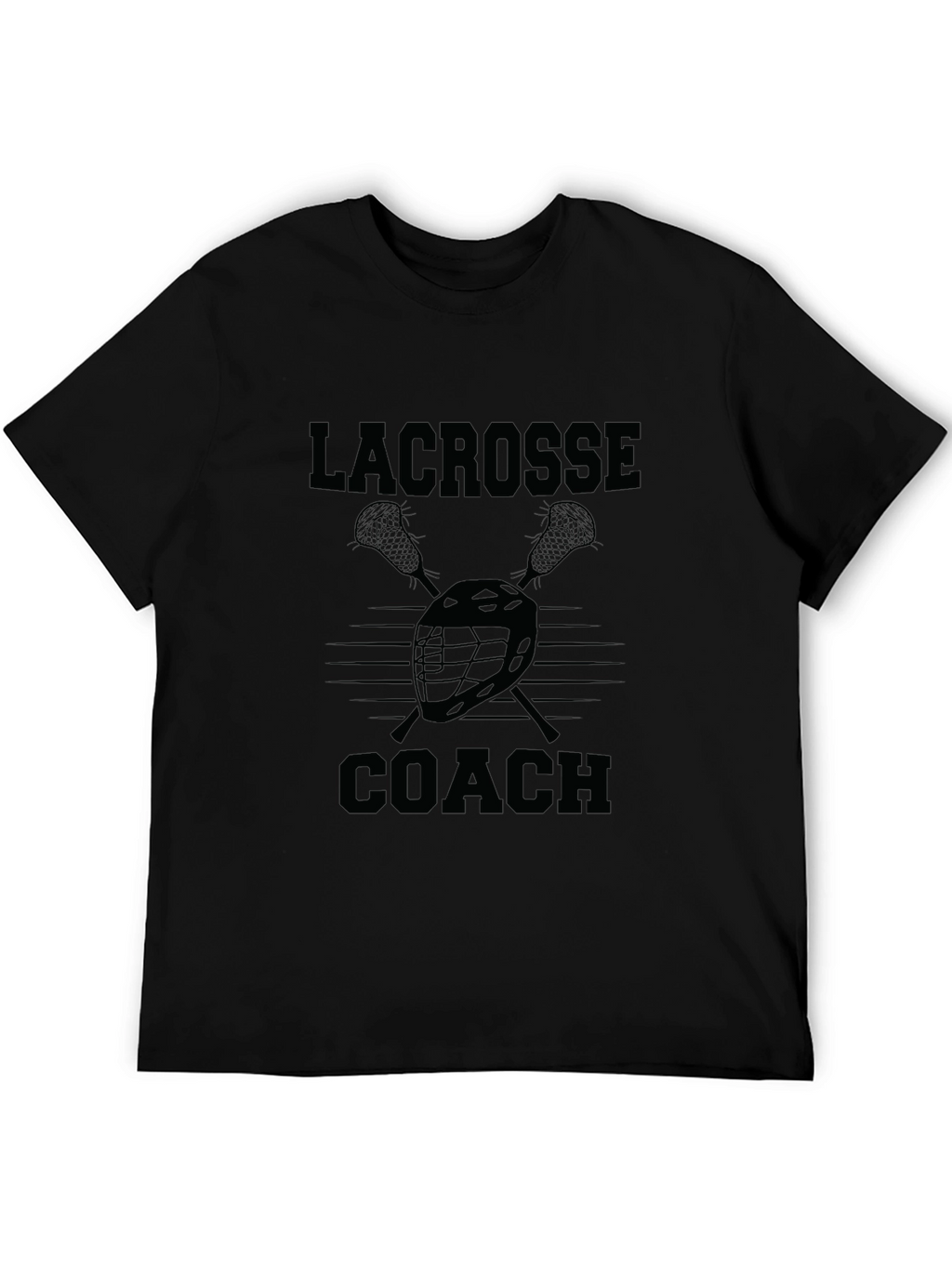 Lacrosse Coach Graphic Tee - Black Cotton T-Shirt