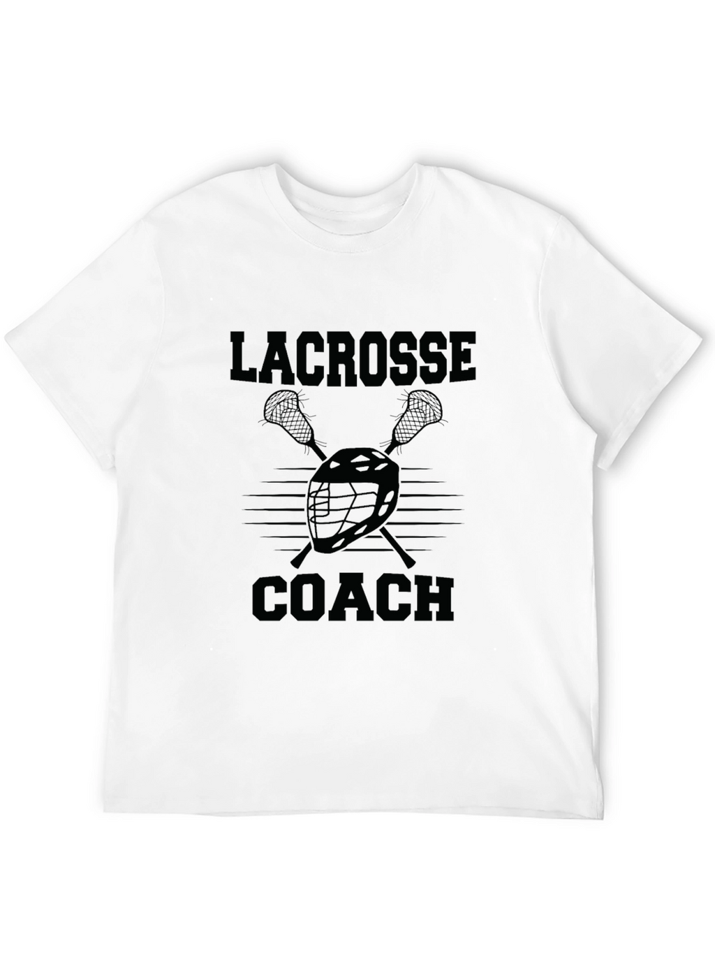 Lacrosse Coach Graphic Tee - Black Cotton T-Shirt