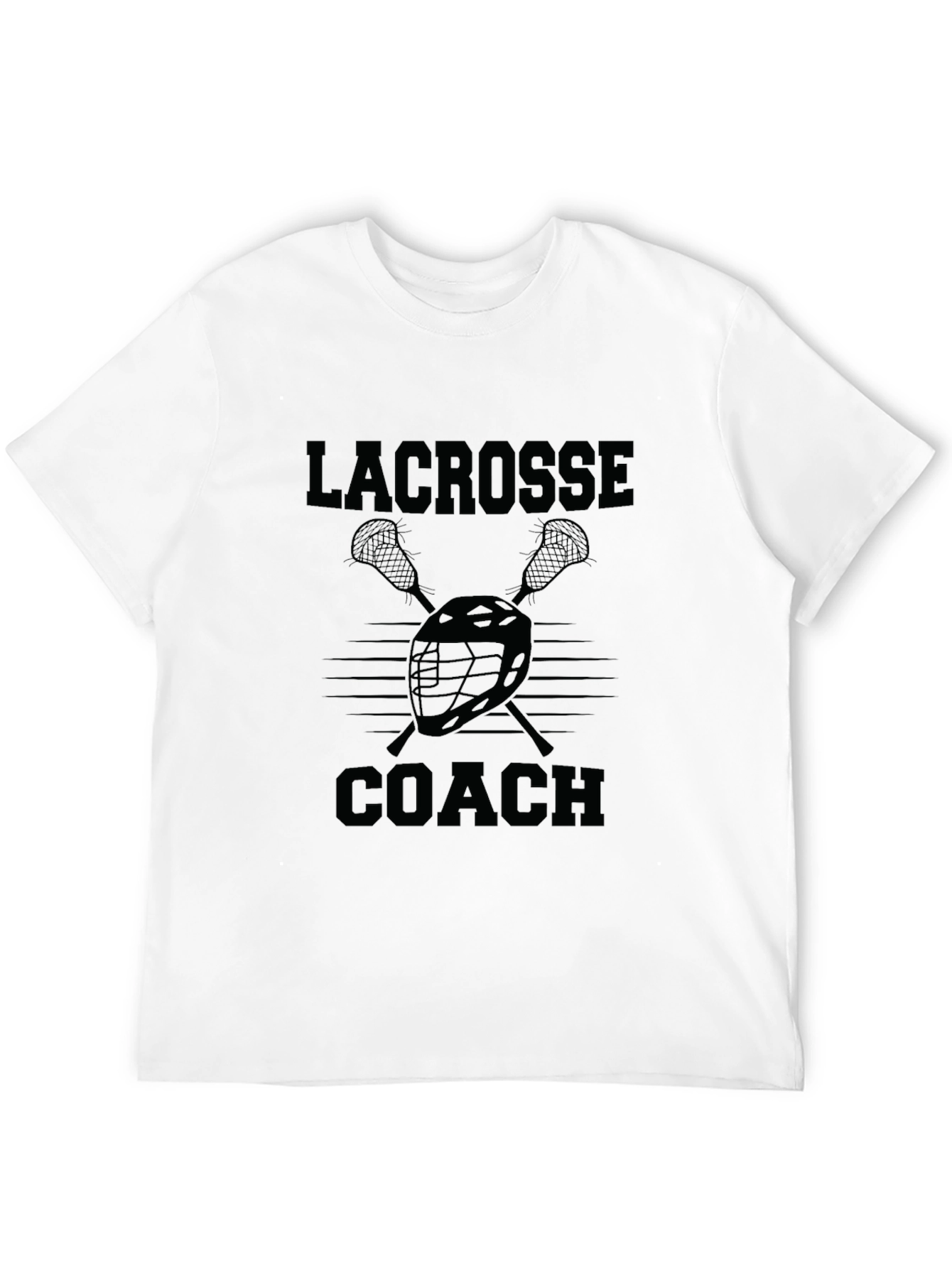 Lacrosse Coach Graphic Tee - Black Cotton T-Shirt