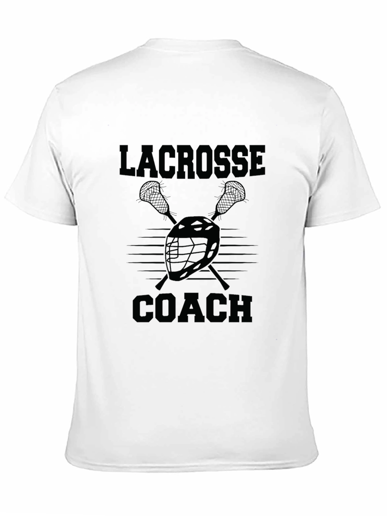 Lacrosse Coach Graphic Tee - Black Cotton T-Shirt