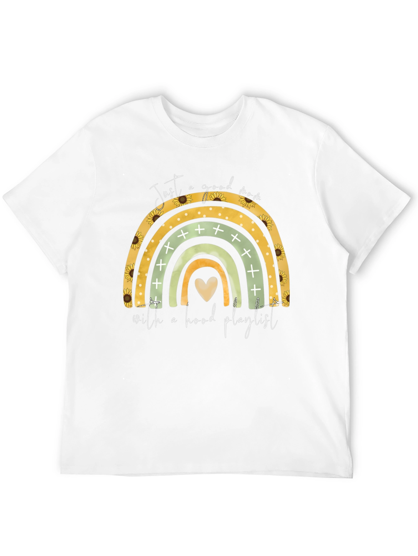 Good Mom Hood Playlist Black T-Shirt
