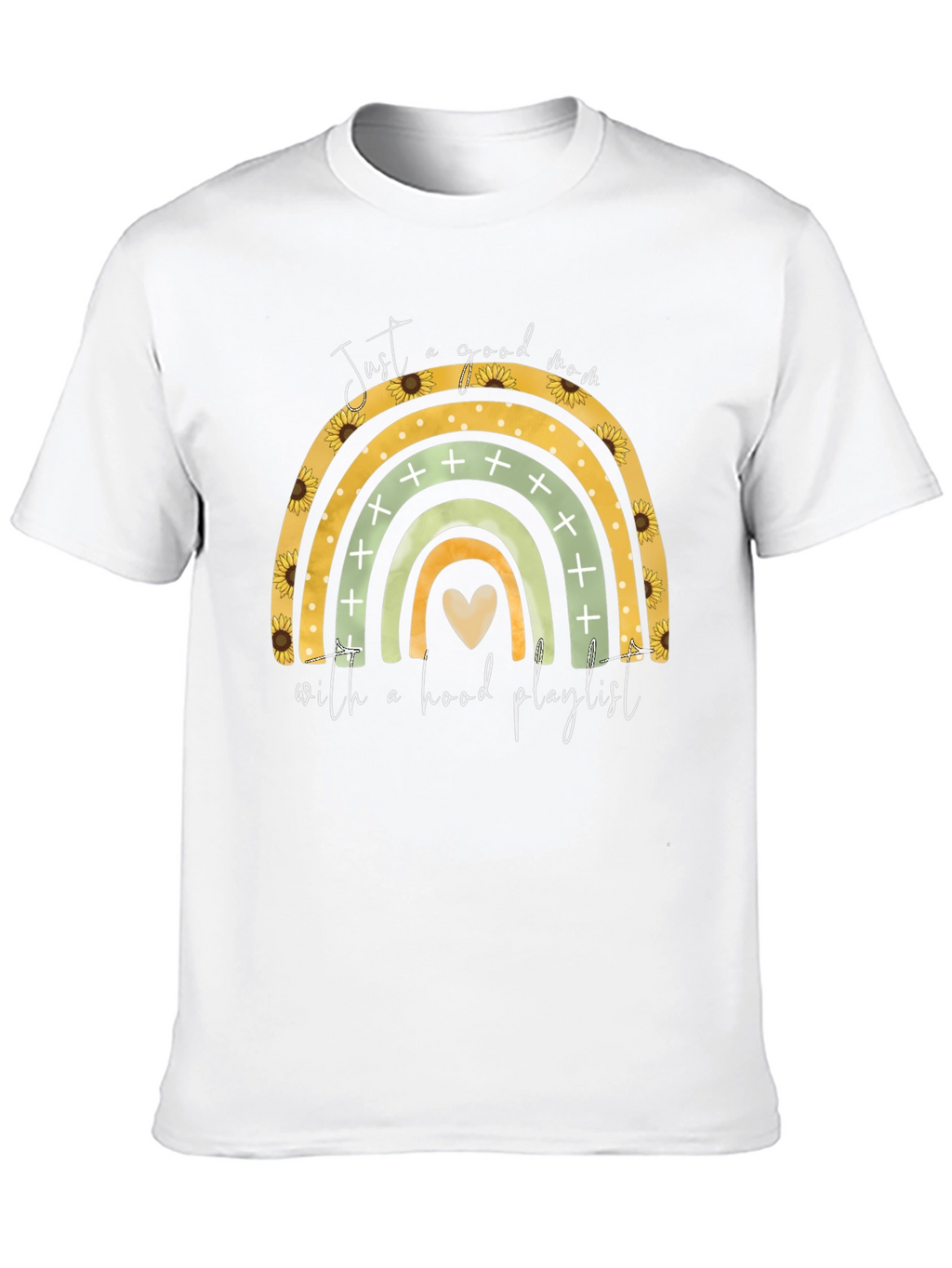 Good Mom Hood Playlist Black T-Shirt