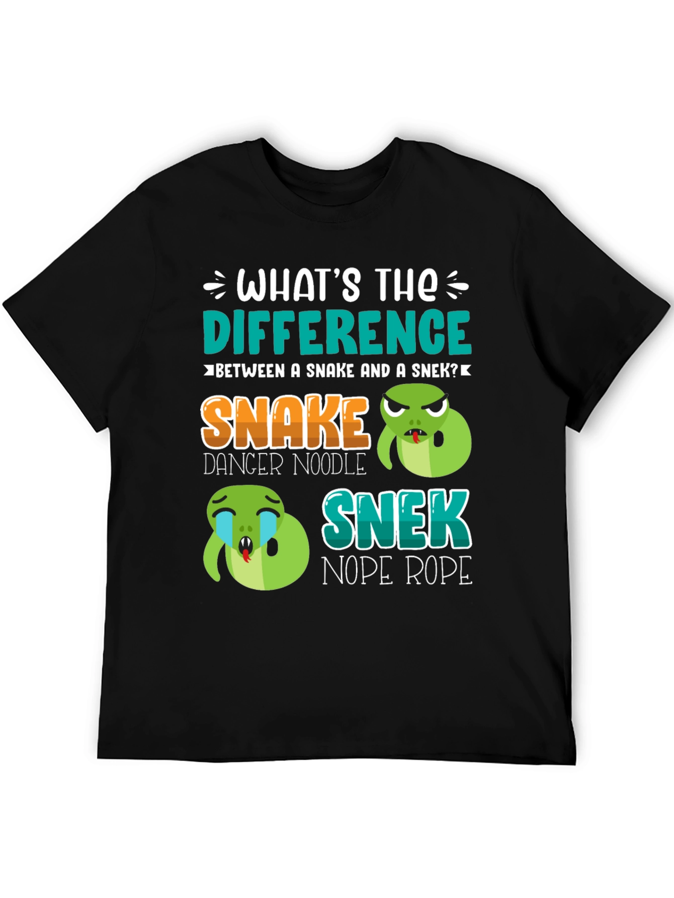 Snake vs Snek T-Shirt: Danger Noodle vs Nope Rope Tee