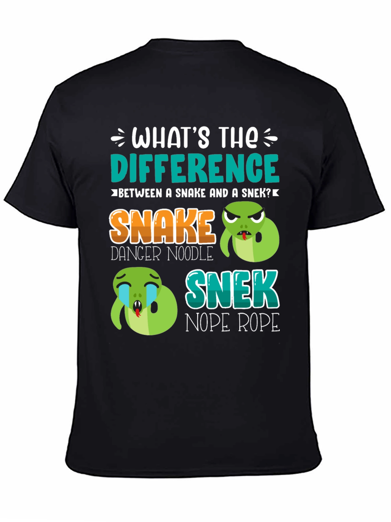 Snake vs Snek T-Shirt: Danger Noodle vs Nope Rope Tee