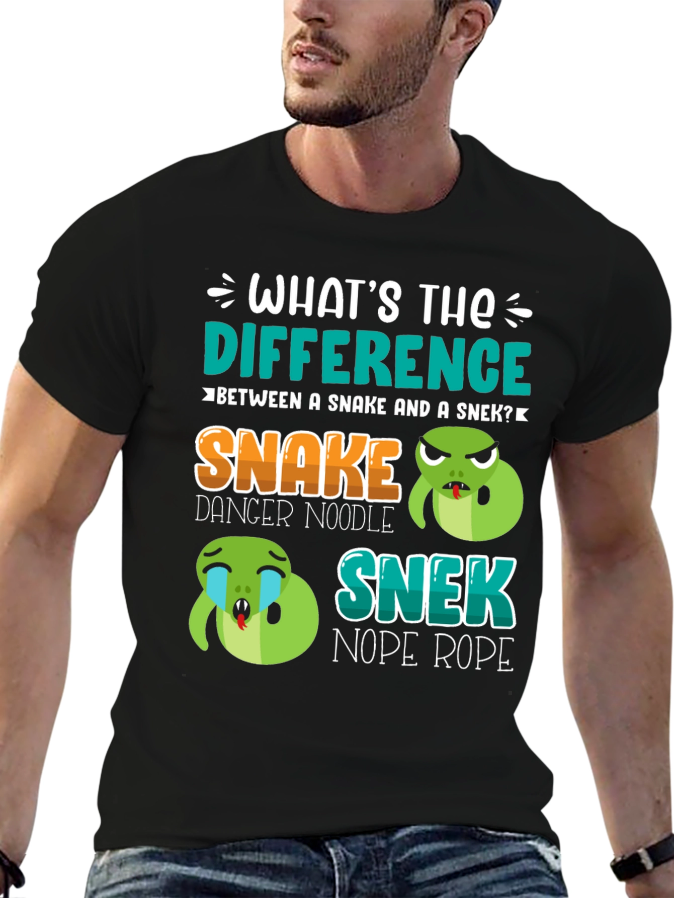 Snake vs Snek T-Shirt: Danger Noodle vs Nope Rope Tee